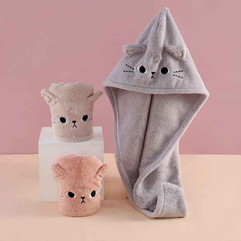 serviettes-cheveux-chat-microfibre-douces-mignonnes-sechage-rapide-turban-confort-capillaire