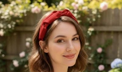 serre-tete-rouge-femme-style-frais-jardin-look-naturel-chic-doux-elegant