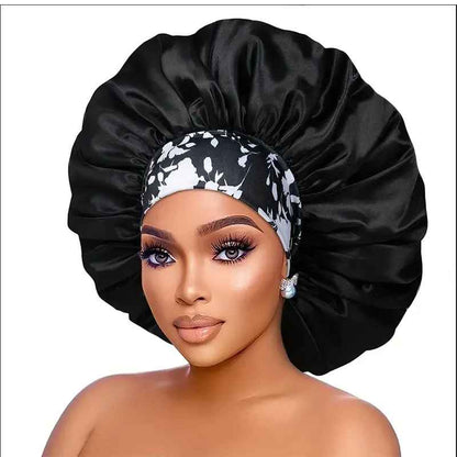 BONNET DE NUIT EN SATIN | TURBAN EXTRA LARGE