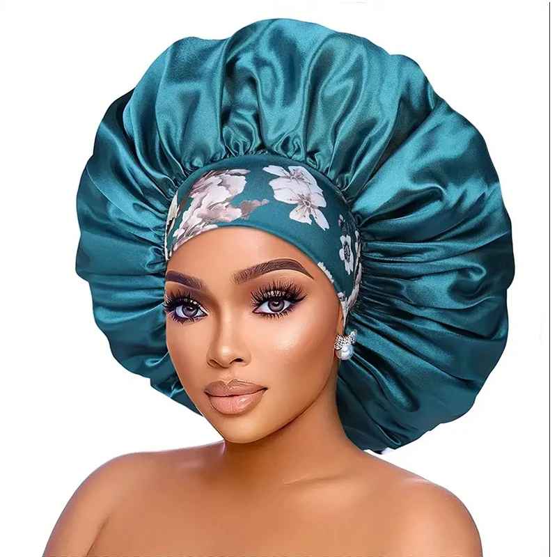 BONNET DE NUIT EN SATIN | TURBAN EXTRA LARGE