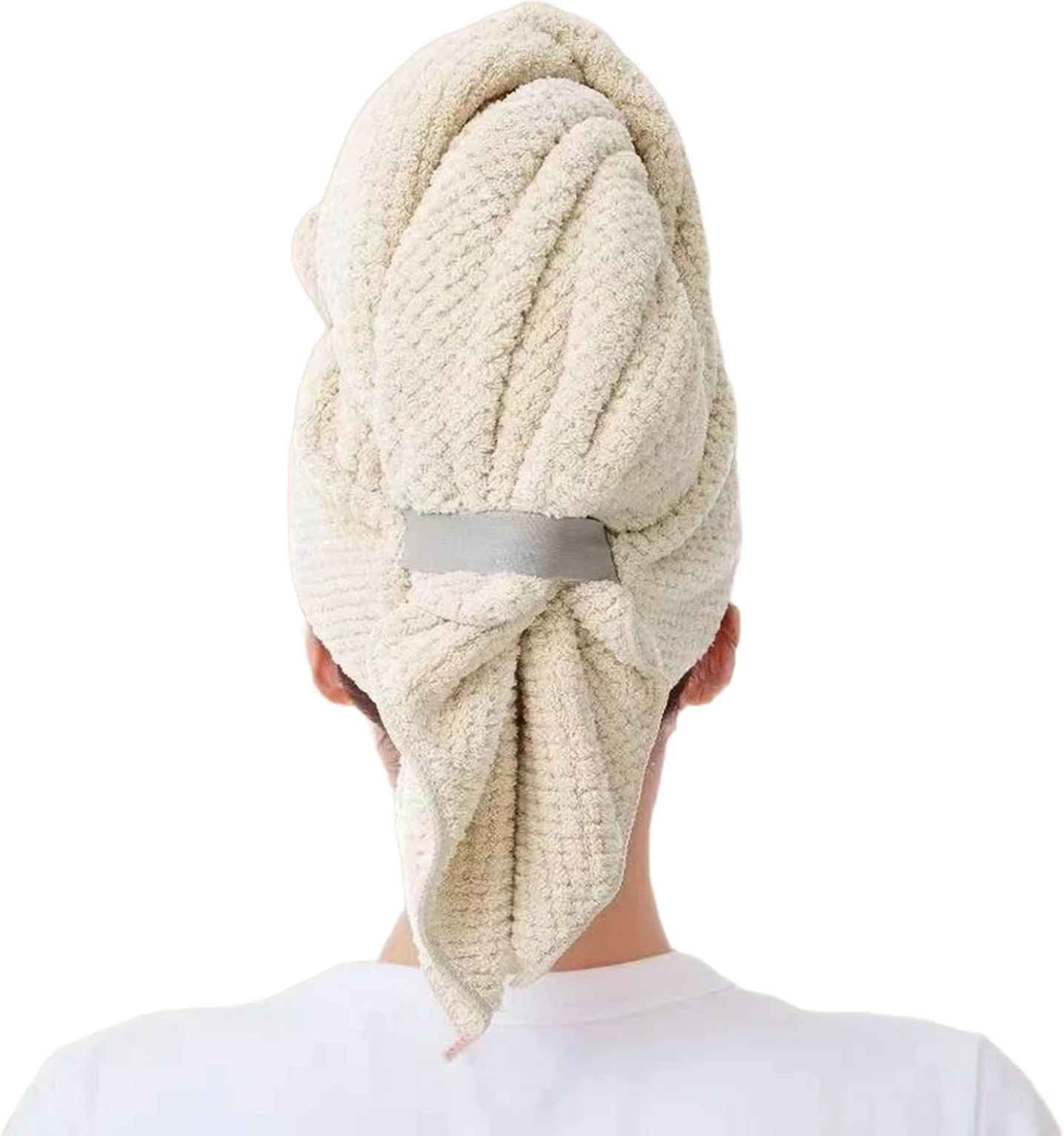 SERVIETTE EN MICROFIBRE CHEVEUX | TURBAN ERGONOMIQUE