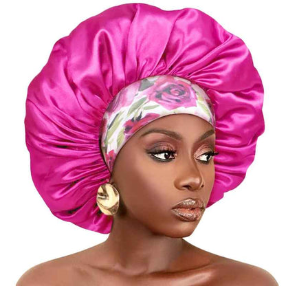 BONNET DE NUIT EN SATIN | TURBAN EXTRA LARGE