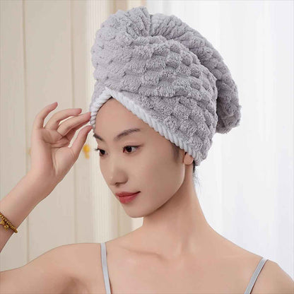 SERVIETTE MICROFIBRE POUR CHEVEUX| ANTI-DERAPANTE