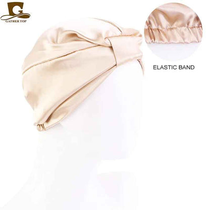 BONNET EN SATIN | BANDEAU DE NUIT