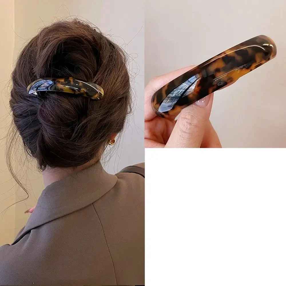Barrette-cheveux-ecaille-elliptique-chignon-fixe-style-naturel-elegant-tenue-fiable