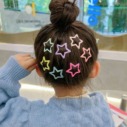Barrette-cheveux-enfant-etoiles-couleurs-pastel-chignon-ludique-style-doux-creatif