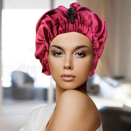 Bonnet-en-satin-rose-profond-attache-noire-cheveux-proteges-style-confort-elegant-maison