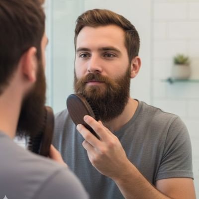 Brosse-à-barbe-poils-naturels-soin-homme-miroir-coiffage-barbe-style-precision