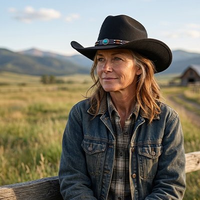 Chapeau-cowboy-femme-noir-turquoise-style-western-authentique-paysage-montagne-soleil