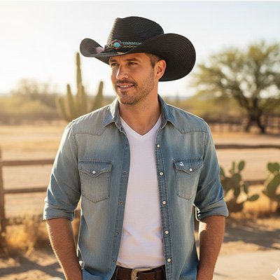 Chapeau-de-cowboy-homme-noir-turquoise-style-western-desert-cactus-soleil-chaleur