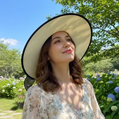 Chapeau-femme-jardin-ete-paille-ruban-noir-style-floral-romantique-boheme