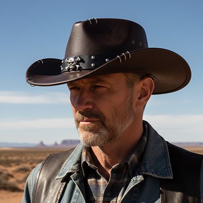 Chapeau-homme-style-western-faux-cuir-fonce-clous-metal-look-aventure-desertique