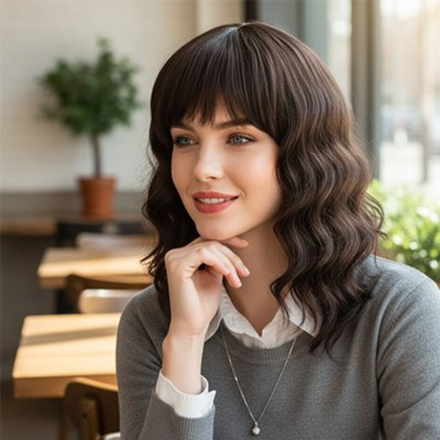 Perruque-femme-brune-ondulee-avec-frange-style-naturel-look-moderne-environnement-chaleureux