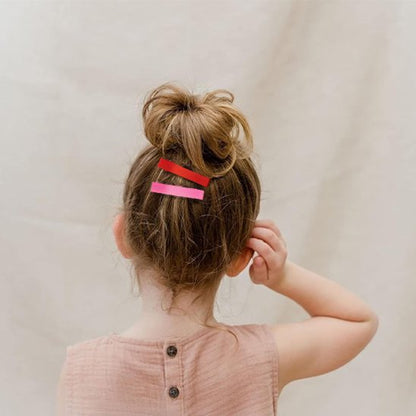 Pinces-à-cheveux-crocodile-double-fixee-sur-chignon-enfant-style-simple-et-doux