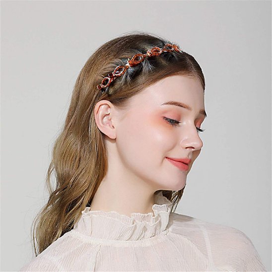 Serre-tête-femme-marron-dore-chic-femme-bandeau-cheveux-style-lumineux-moderne
