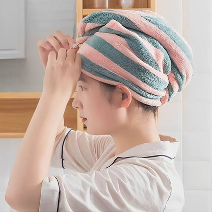 Serviette-cheveux-rose-bleu-twist-absorbante-sechage-rapide-routine-bien-etre-maison