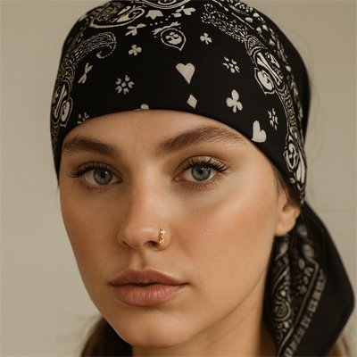 bandana-noir-paisley-style-tete-accessoire-mode-portrait-look-urbain-elegant
