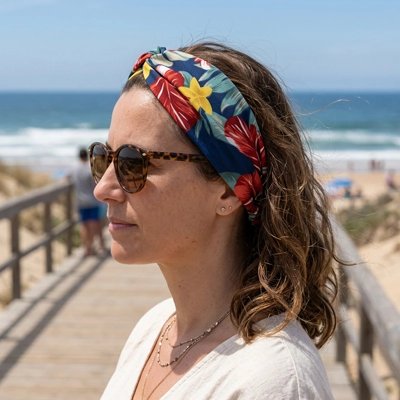 bandeau-cheveux-femme-multicolore-au-bord-de-la-plage