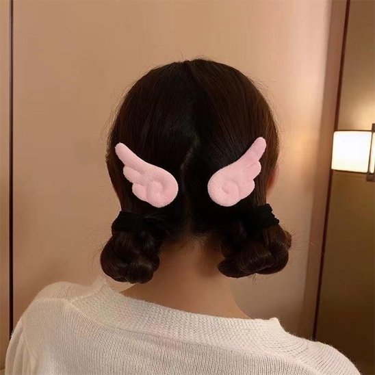 barrette-à-cheveux-ailes-rose-enfant-chignon-double-style-doux-reveur-tendance
