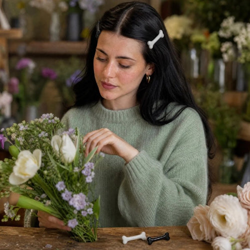 Barrettes cheveux os usage quotidien look casual tendance