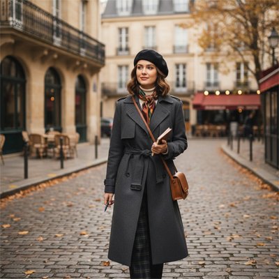 Béret-femme-noir-style-parisien-rue-pavee-automne