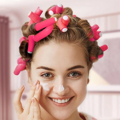 bigoudis-cheveux-rose-soin-visage-creme-cheveux-enroules-beaute-maison-rituel-doux-sourire