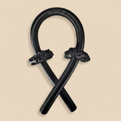 Bigoudis noir fond beige