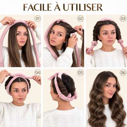 Bigoudis sans chaleur guide d utilisation en six etapes et resultat ondule