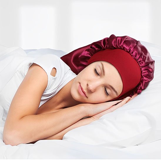 bonnet-en-satin-bordeaux-protection-cheveux-femme-sommeil-nuit-douceur-confort