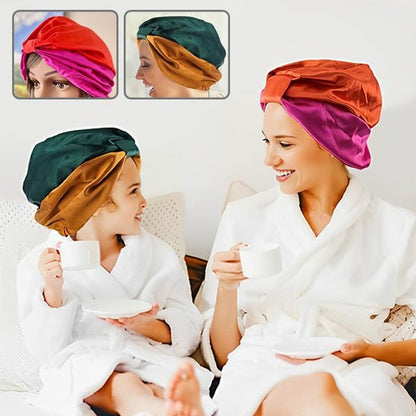 bonnet-en-satin-duo-parent-enfant-moment-doux-protection-cheveux-nuit-colorée
