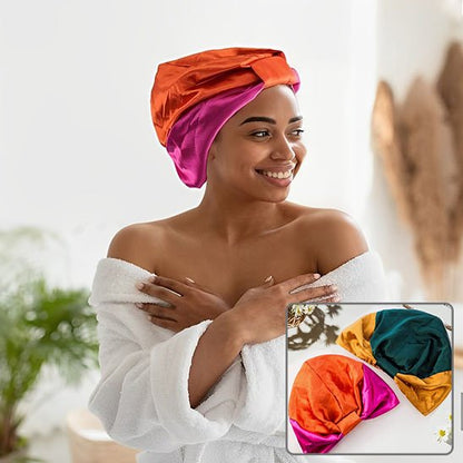 bonnet-en-satin-orange-magenta-eclat-protection-cheveux-style-confort-nuit-premium