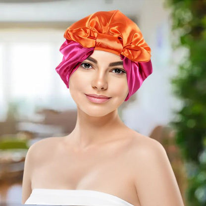 bonnet-en-satin-orange-rose-noeud-frontal-style-elegant-protection-cheveux-nuit