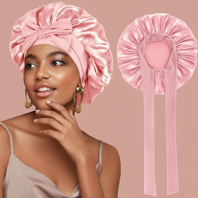 nnet-en-satin-pour-cheveux-rose-tendre-satin-fond-couleur-unie-composition