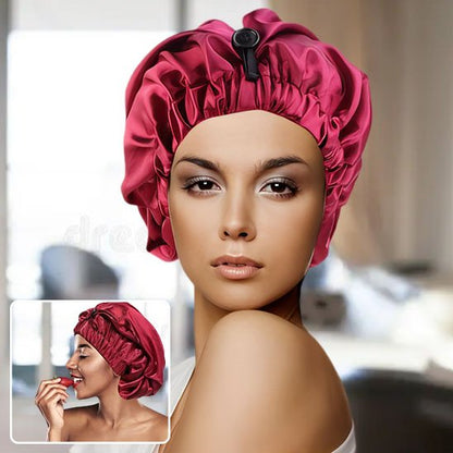 bonnet-satin-rose-intense-ajustable-protection-cheveux-style-femme-maquillage-nuit