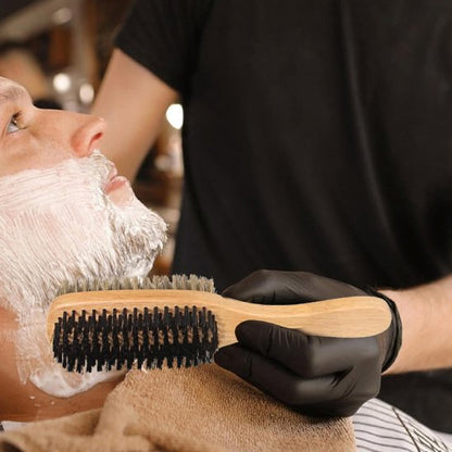 brosse-à-cheveux-poil-de-sanglier soin-homme-rasage-precision-nettoyage-mousse-coiffage-barbier