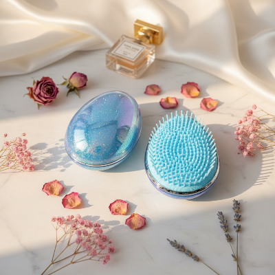 brosse-à-cheveux-bleu-forme-oeuf