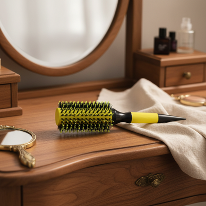 brosse-a-cheveux-boucles-jaune-demelante