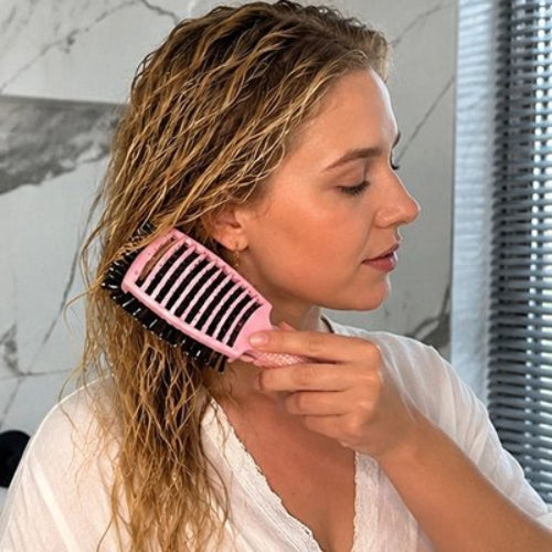 Brosse à cheveux rose femme brosse cheveux blond mouilles