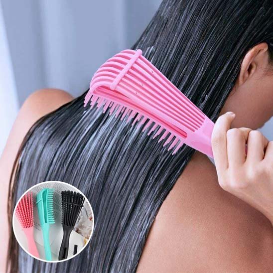 Brosse à cheveux rose femme sous la douche brosse cheveux longs