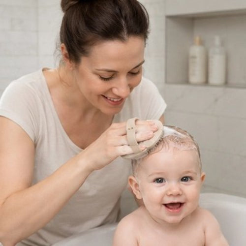 Brosse cheveux bébé pour un brossage doux du nourrisson