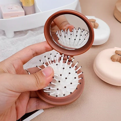 brosse-cheveux-compact-miroir-pliant-portable-coiffure-pratique-voyage-design-mignon-enfant