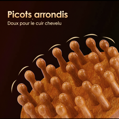 Brosse massage cuir chevelu picots doux pour le cuir chevelu