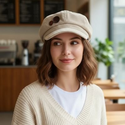 Casquette-gavroche-élégante-détail-matière-velours-côtelé