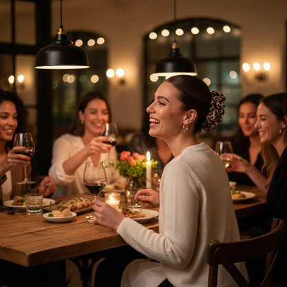 chouchou-leopard-dore-femme-au-diner-entre-amies