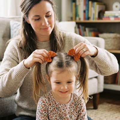 élastique-cheveux-bébé-orange-fillette-coiffure-couettes-style-mignon-soigne-accessoires-fille