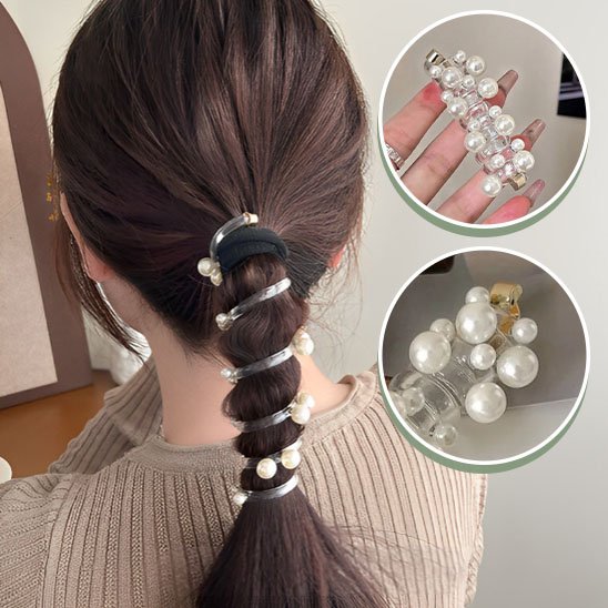 Elastique-cheveux-spirale-perlee-blanche-coiffure-tendance-femme-look-elegant