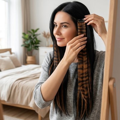extension-cheveux-clip-brun-noir-rayures-naturelles-longueur-droite-style-femme-maison