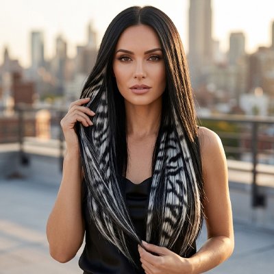 extension-cheveux-clip-noir-gris-ligne-droite-contrastante-style-urbain-femme