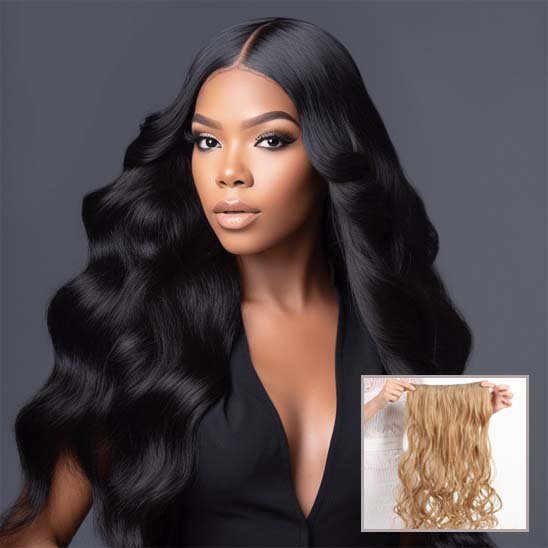 extension-clip-cheveux-noir-ondule-longueur-naturelle-brillance-femme-style-studio
