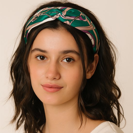 femme-face-bandeau-cheveux-femme-vert-motifs-style-naturel-portrait-doux-minimal